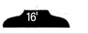 Black silhouette of a 16-foot wave.