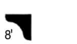 Black quarter-circle shape labeled with 8.
