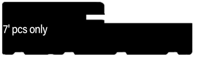 Black silhouette of a toy or model train side view with white text reading 7 pcs only.